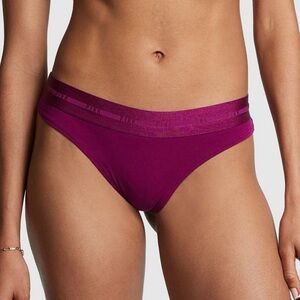 Victoria’s Secret Pink Logo Thong Elastic Underwear Panty. NWT
